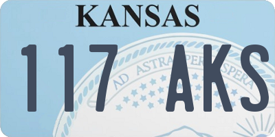 KS license plate 117AKS