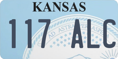 KS license plate 117ALC