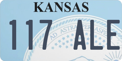KS license plate 117ALE