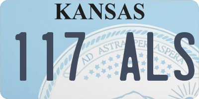 KS license plate 117ALS