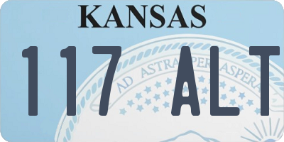 KS license plate 117ALT