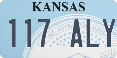 KS license plate 117ALY