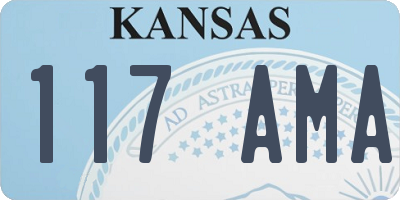 KS license plate 117AMA