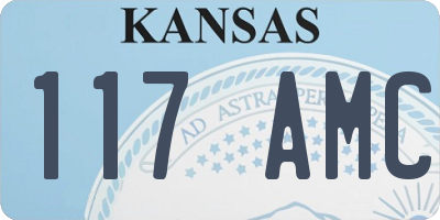 KS license plate 117AMC
