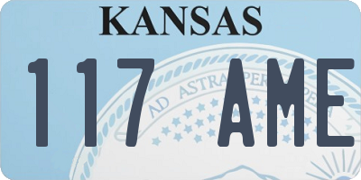 KS license plate 117AME