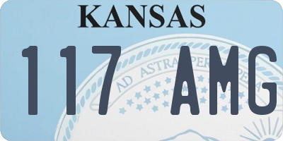 KS license plate 117AMG