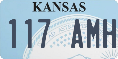 KS license plate 117AMH