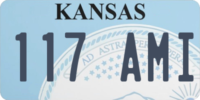 KS license plate 117AMI