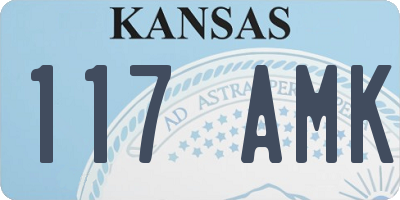 KS license plate 117AMK