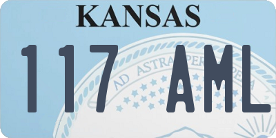KS license plate 117AML