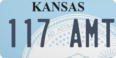 KS license plate 117AMT