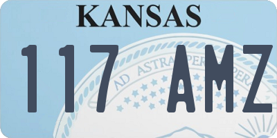 KS license plate 117AMZ