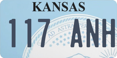 KS license plate 117ANH
