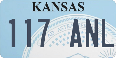 KS license plate 117ANL