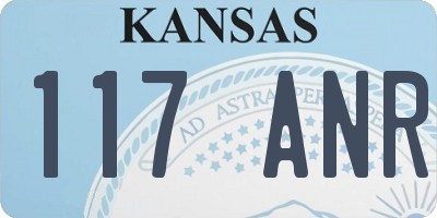 KS license plate 117ANR