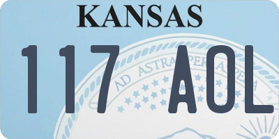 KS license plate 117AOL