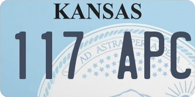 KS license plate 117APC