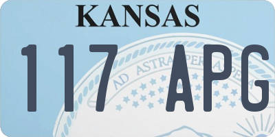 KS license plate 117APG