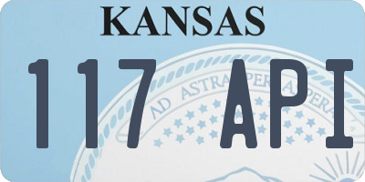 KS license plate 117API