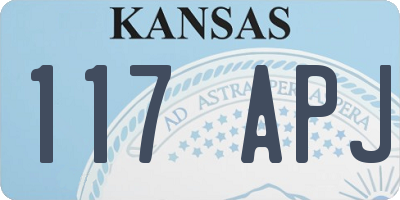 KS license plate 117APJ
