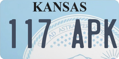 KS license plate 117APK