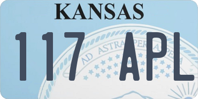 KS license plate 117APL