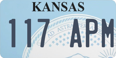 KS license plate 117APM
