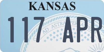KS license plate 117APR