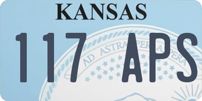 KS license plate 117APS