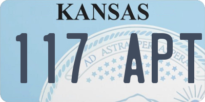 KS license plate 117APT