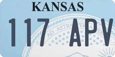 KS license plate 117APV