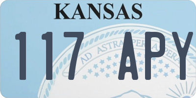 KS license plate 117APY