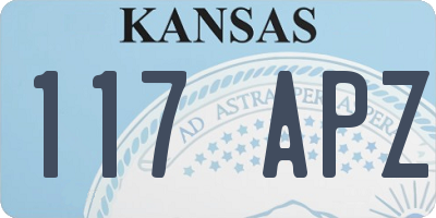KS license plate 117APZ