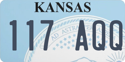 KS license plate 117AQQ