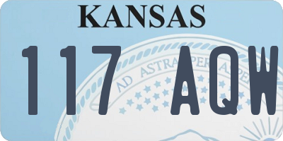 KS license plate 117AQW