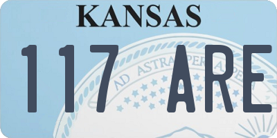 KS license plate 117ARE