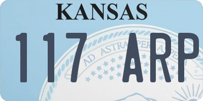 KS license plate 117ARP