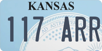 KS license plate 117ARR