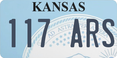 KS license plate 117ARS