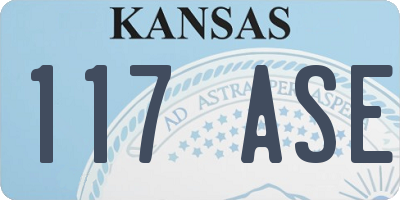 KS license plate 117ASE