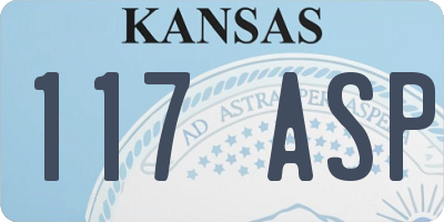 KS license plate 117ASP