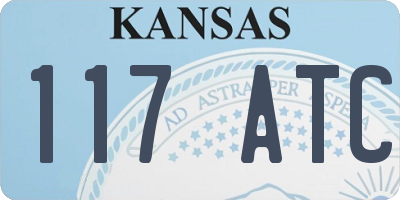 KS license plate 117ATC