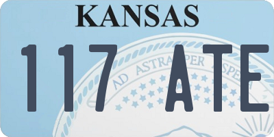 KS license plate 117ATE