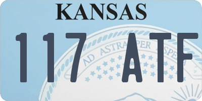 KS license plate 117ATF