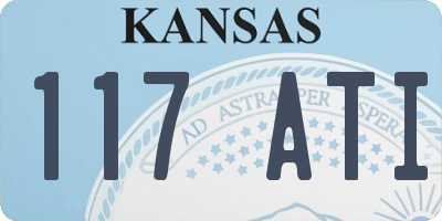KS license plate 117ATI