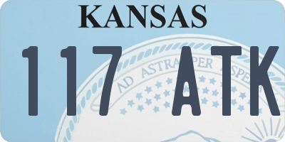 KS license plate 117ATK