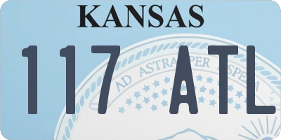 KS license plate 117ATL