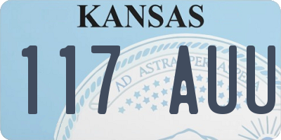 KS license plate 117AUU