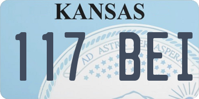 KS license plate 117BEI