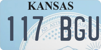 KS license plate 117BGU